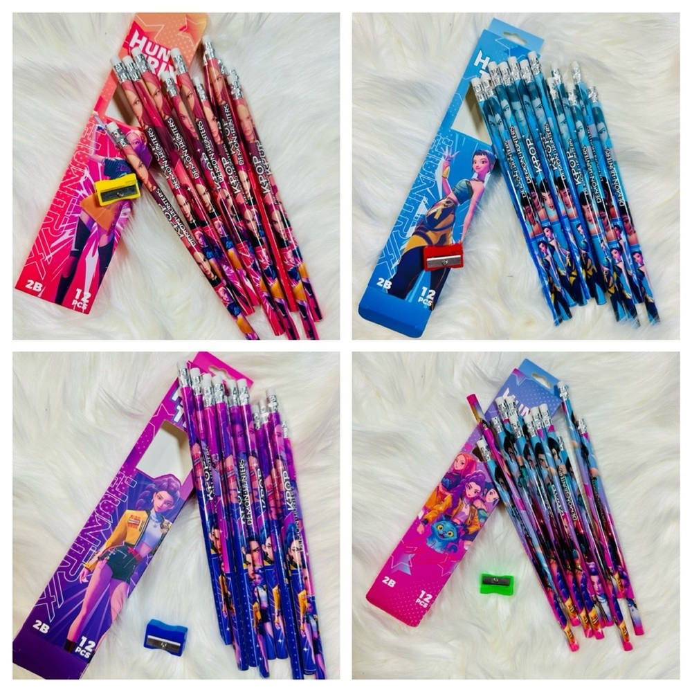 K-pop Demon Hunters Pencil Set of 4 - 12 pcs per set total 48 pencil